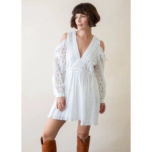 IRO Meila Mini Dress White Eyelet FR 38/US 6 NWT $435